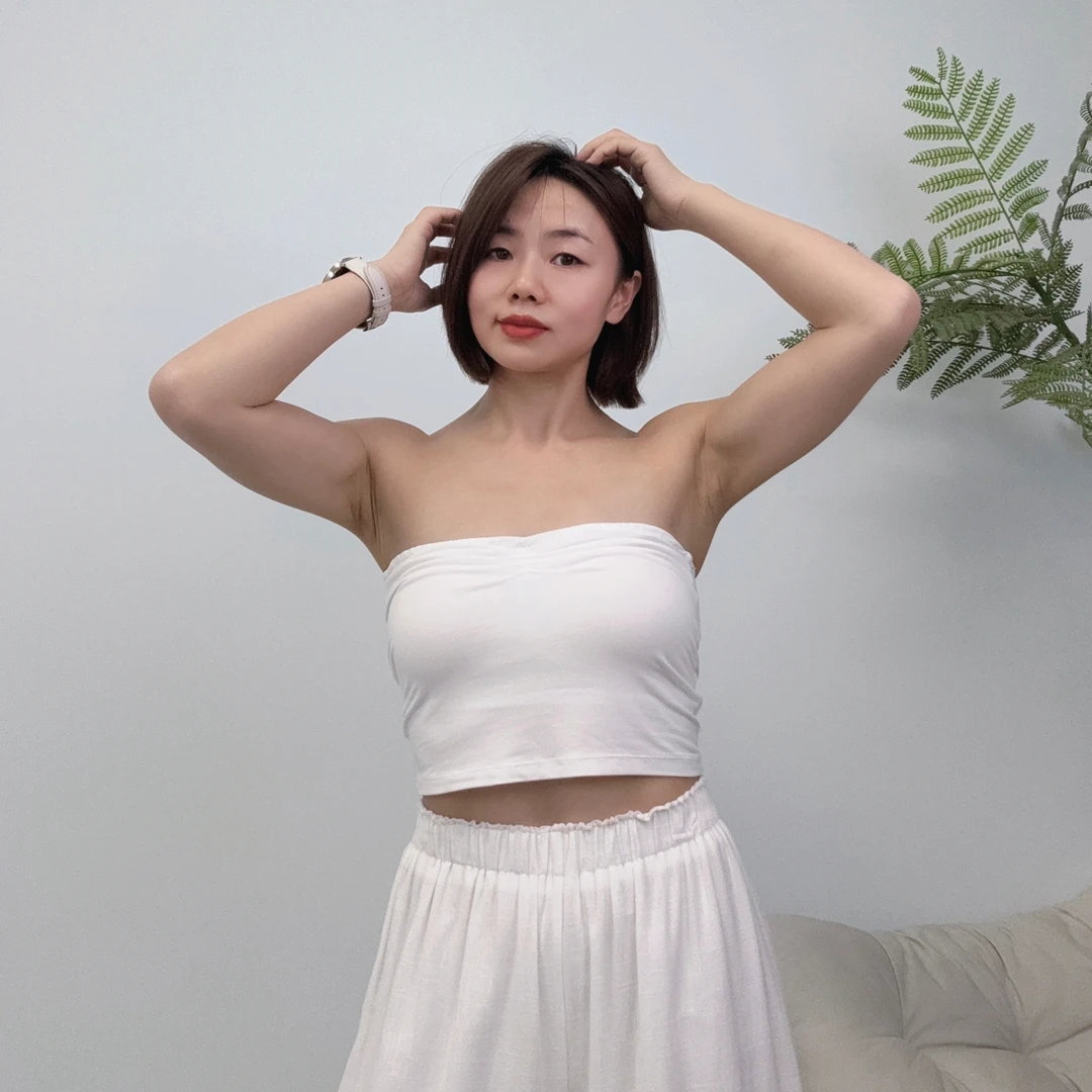 设计师款纯欲风花苞褶皱瑜伽抹胸超软内观流瑜伽内衣防滑含胸垫