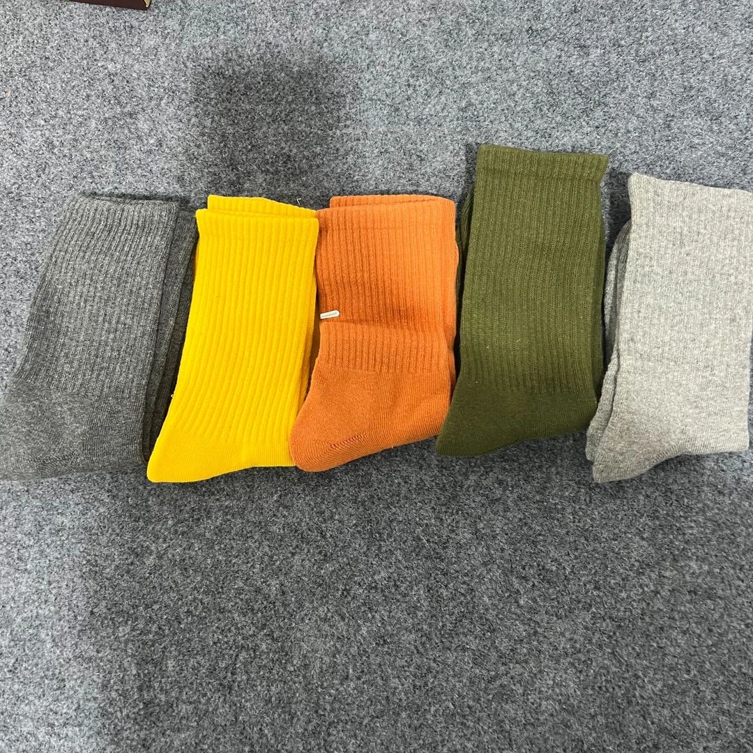 A1055百搭棉袜纯色袜子中高筒袜
