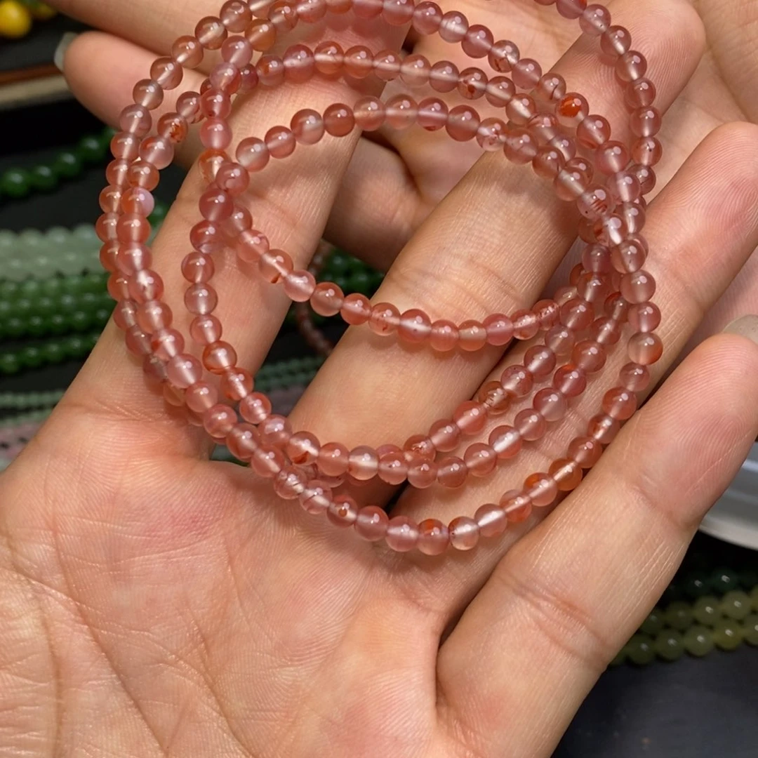 手链未镶嵌南红玛瑙卡4.3左右南红荔枝冻多圈手链