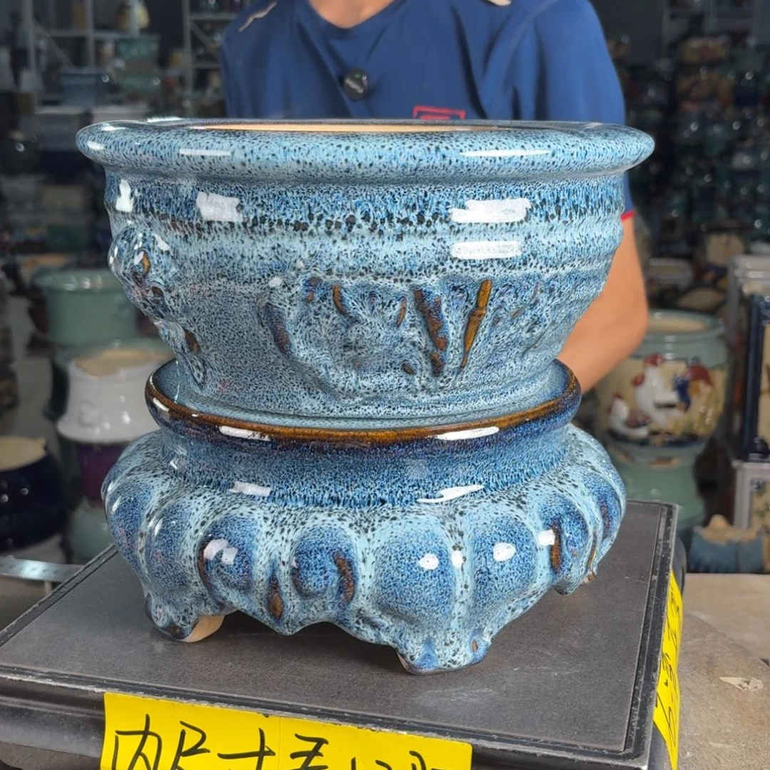 一风堂石湾花盆 内19*11，高24