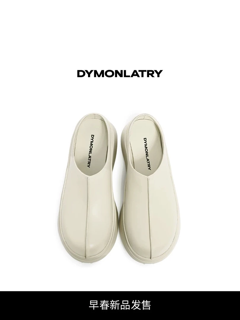 DYMONLATRY2025春季新款女士外穿拖鞋 运动厚底百搭穆勒拖鞋