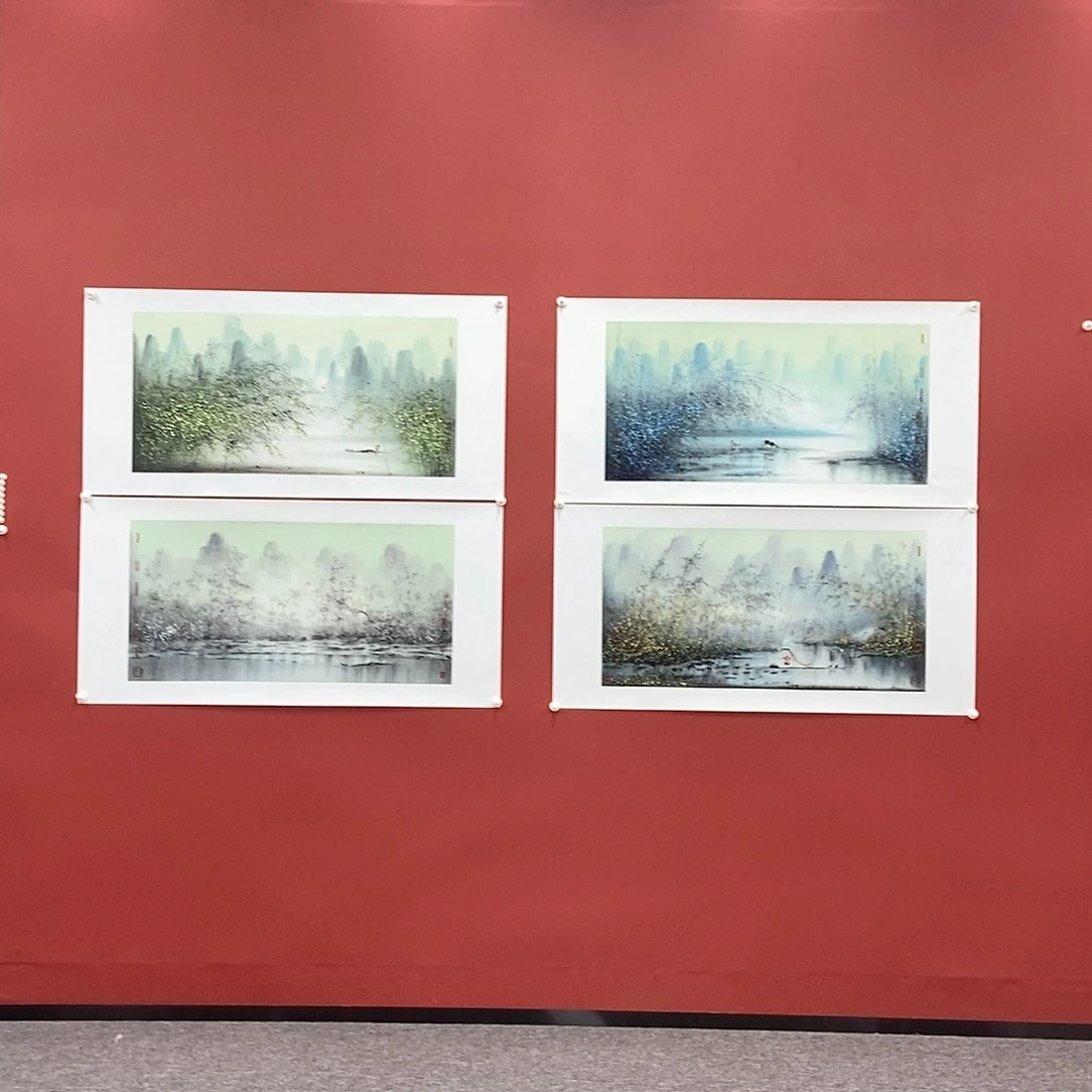 秋***华国画胡云三尺精品佳作4幅一起