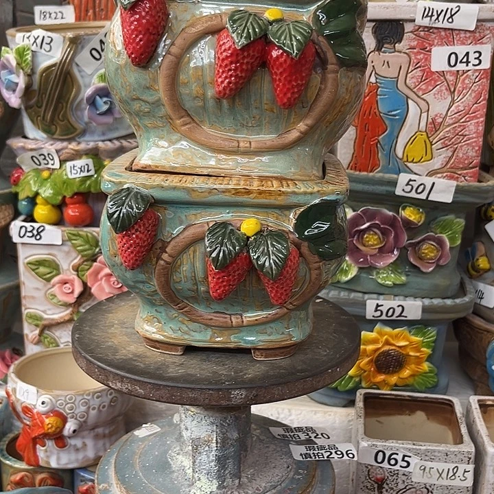 粗陶材质多肉花盆