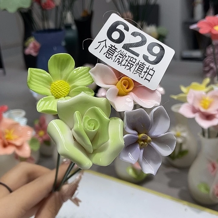 陶瓷纯手工捏花设计