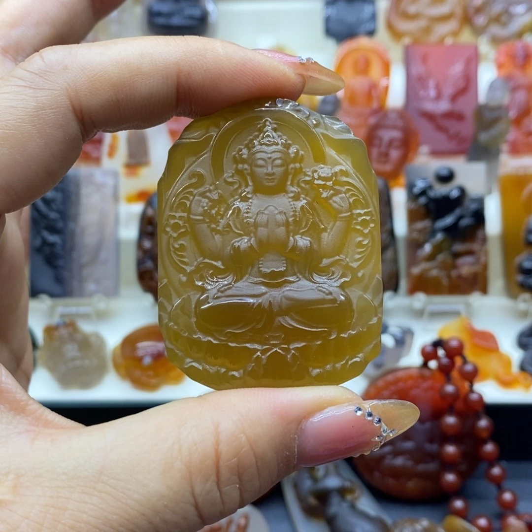 玛瑙/玉髓吊坠(赠链)未镶嵌雷*…吊坠