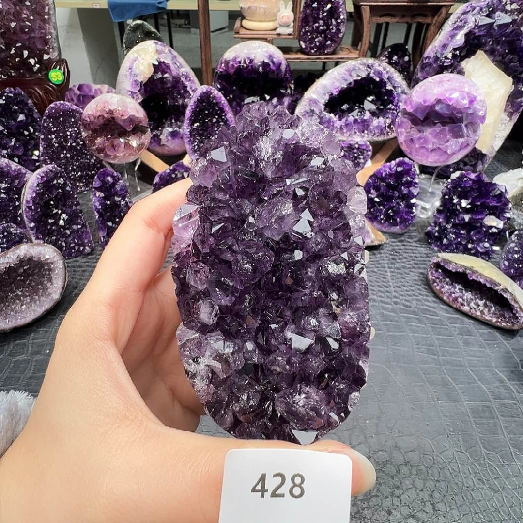 紫晶未镶嵌珠宝半成品