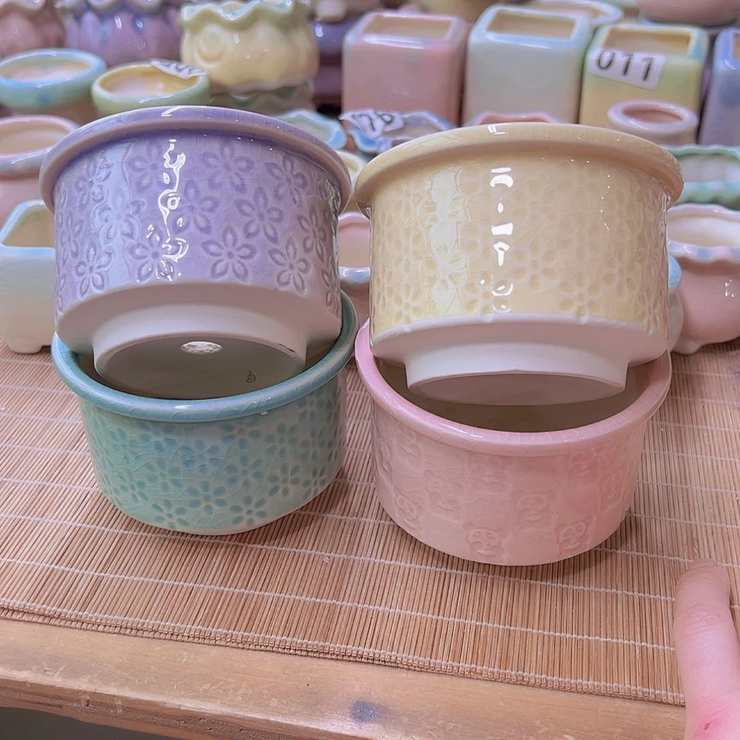 红陶陶瓷花盆当场满12包邮