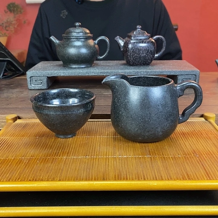 莱州古青带把公道杯350cc+主人杯