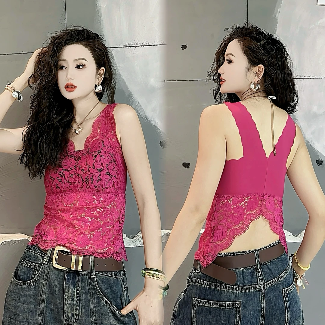 美背性感内衣女轻薄款舒适小胸聚拢抹胸式一体运动纯色背心-8899