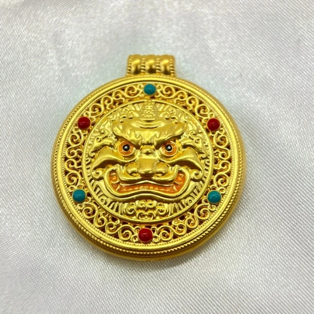 足金饰品/珐琅独角貔貅吊坠/8.18/1B5A1104/h