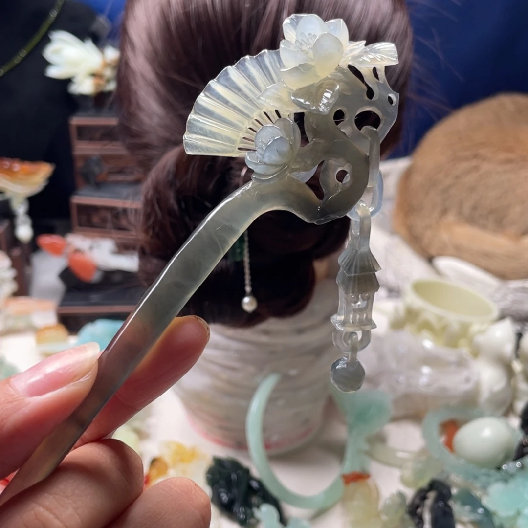 【闪购商品】未镶嵌岫玉发饰郑*雁
