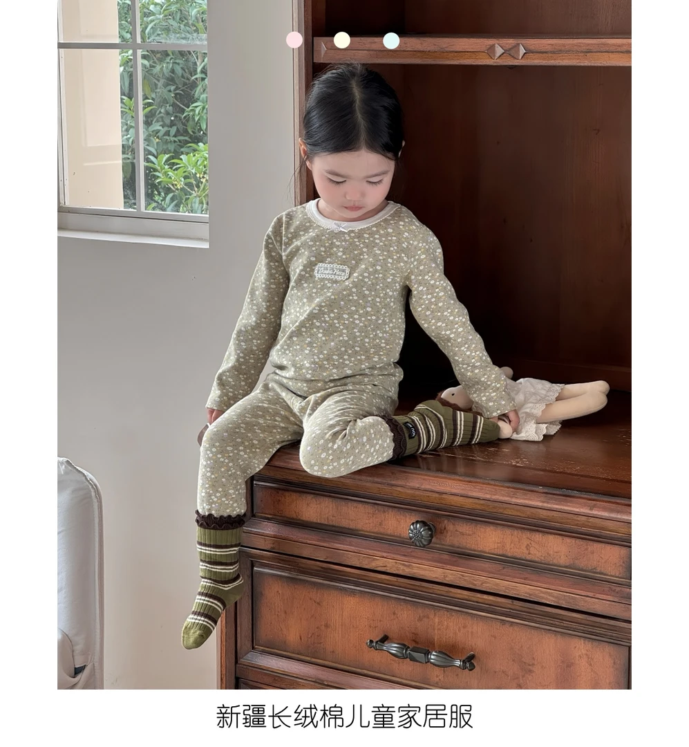 【麦兜兜】儿童300G舒绒云感棉A类秋衣秋裤纯棉保暖套装家居服