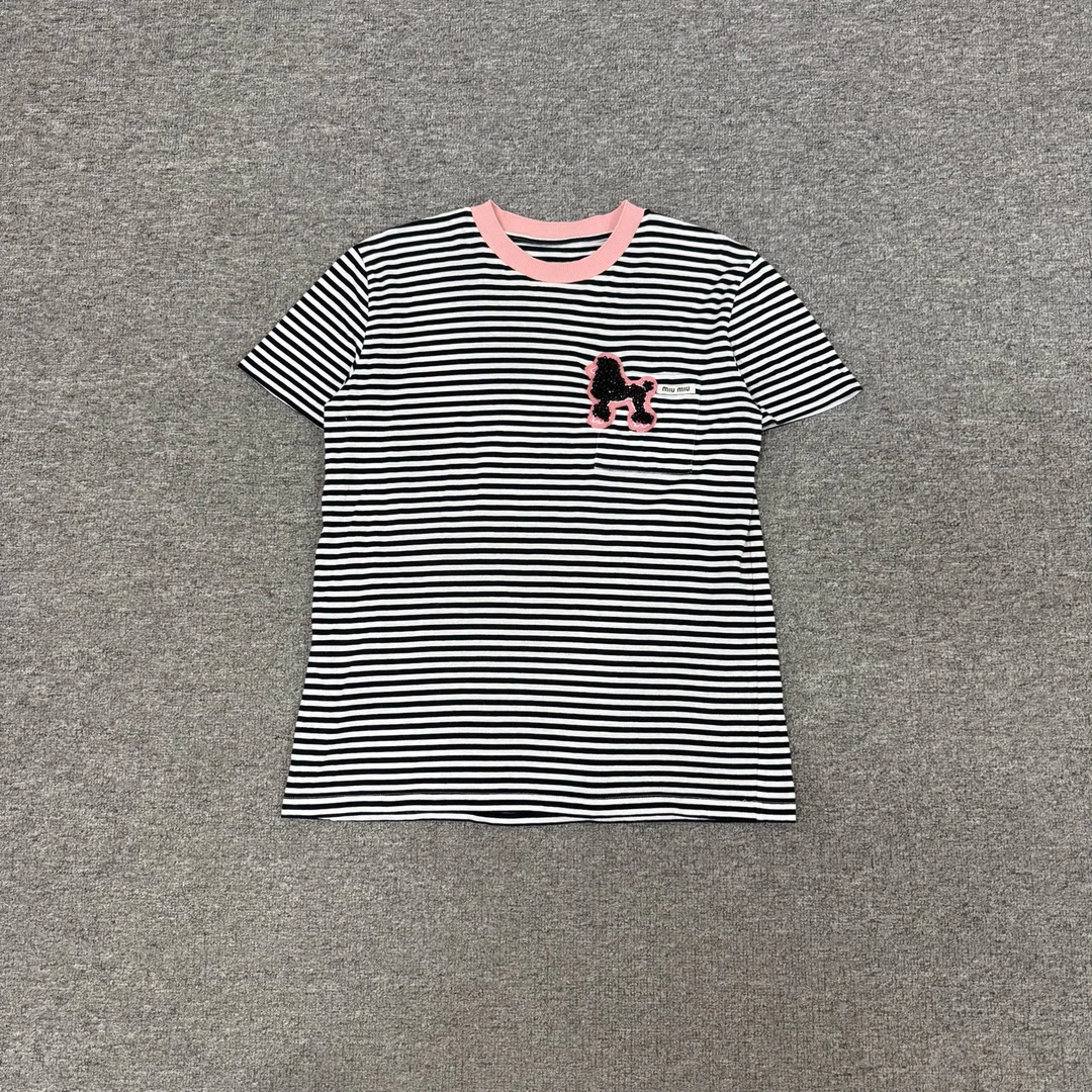 99新 AMIPARIS miumiu 条纹短袖s码