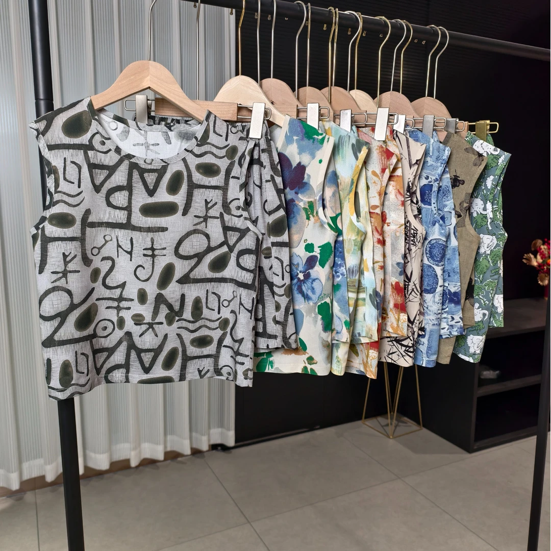 【海涛大叔】冰凉透气绵绸背心套装25夏中大童休闲套装-LY25102  Y