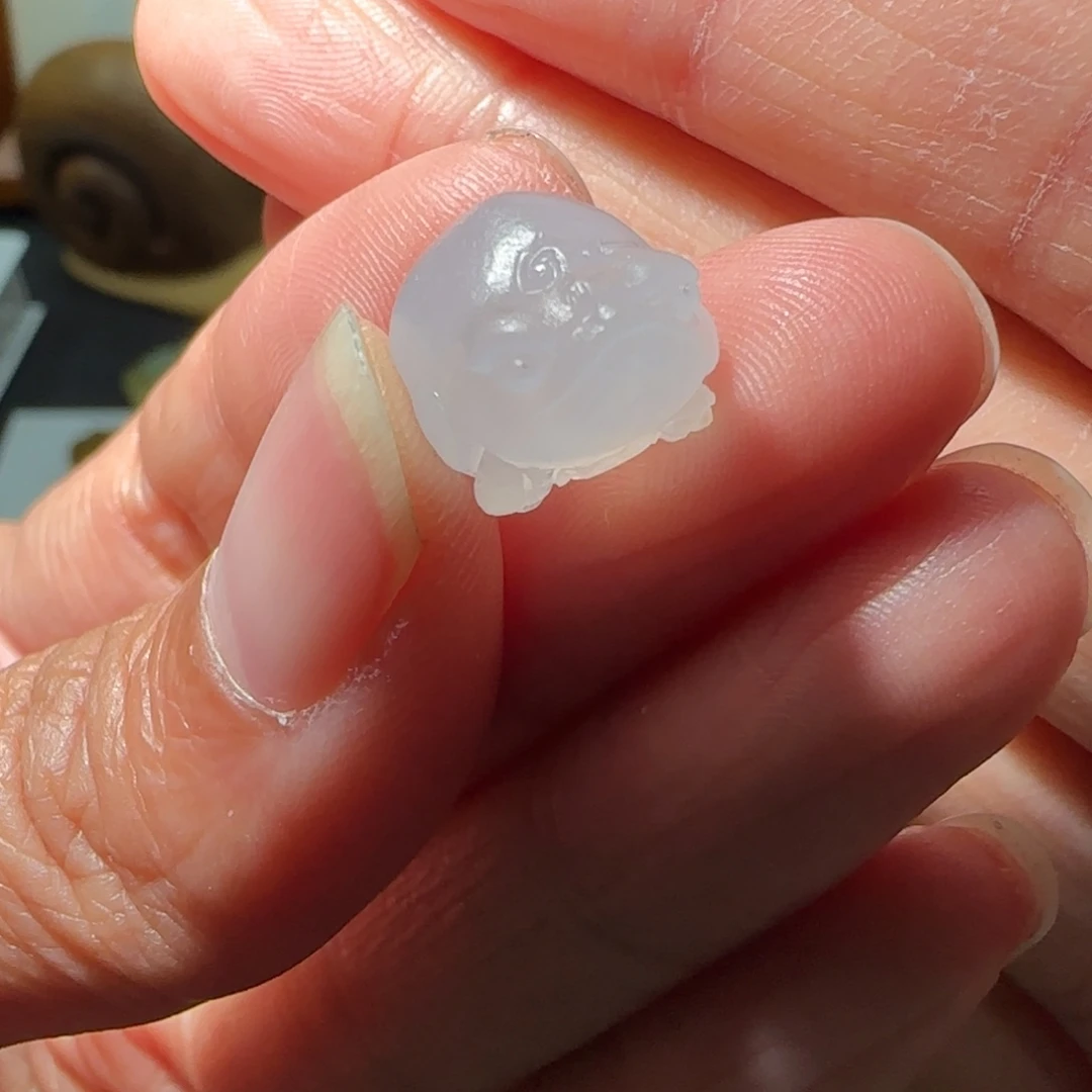 定制翡翠未镶嵌三角蟾