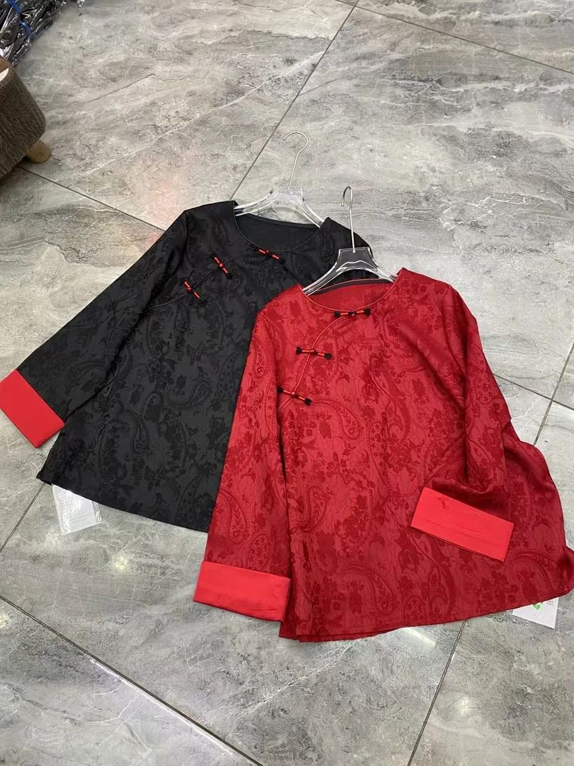 过年必备提花面料中式元素上衣2616