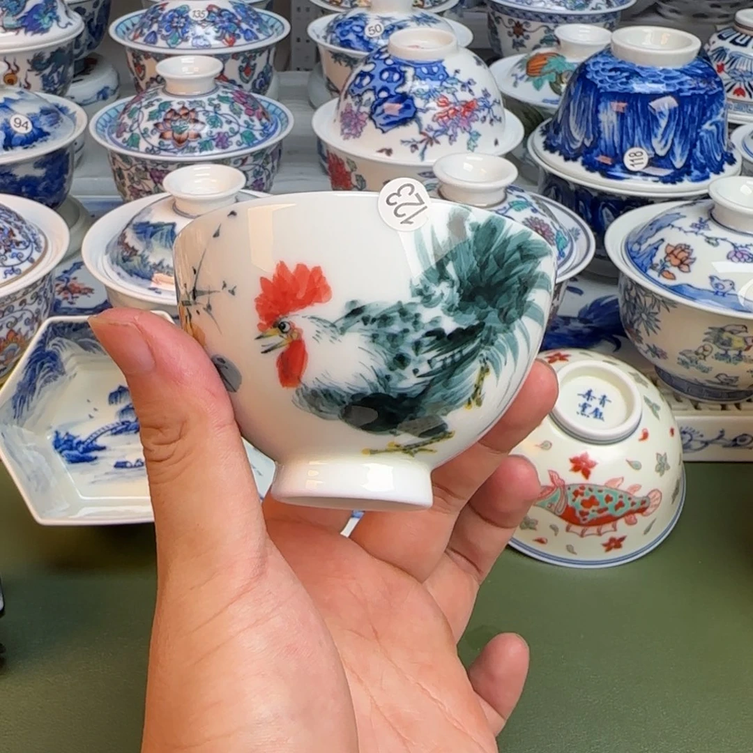 彦祖纯手工手绘茶具123