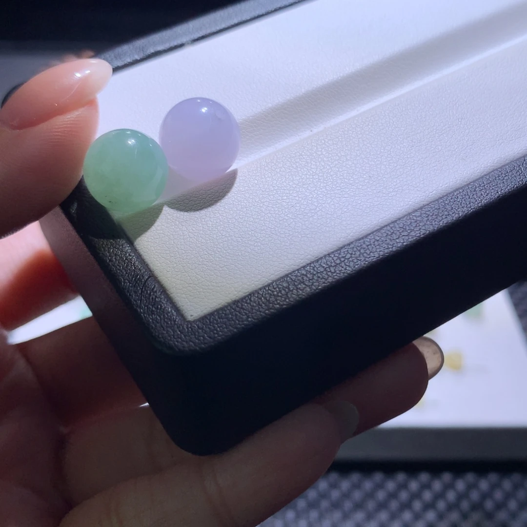 翡翠散珠特价紫绿卡11.9-12发其一