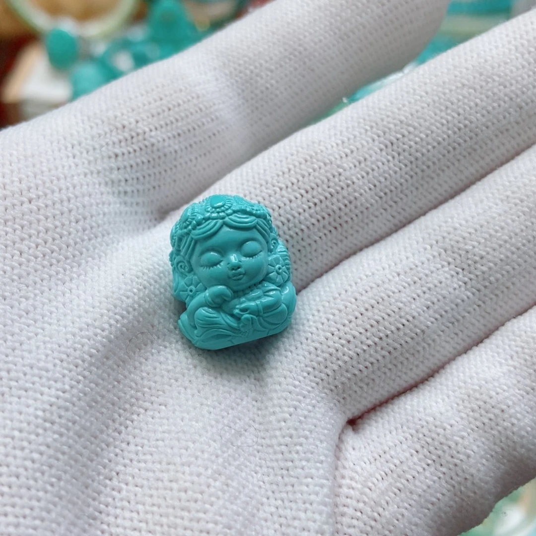 绿松石未镶嵌度母