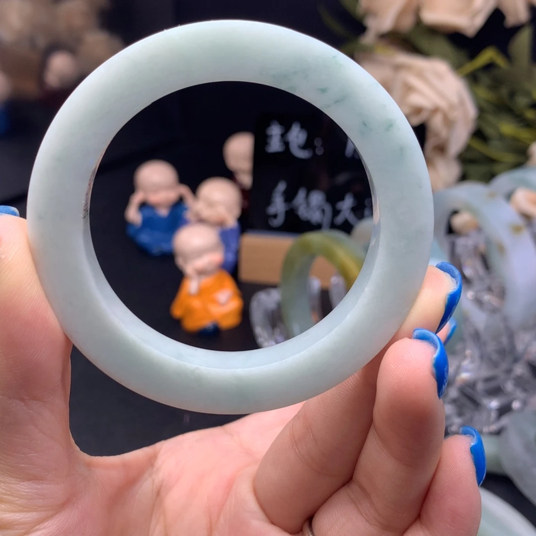未镶嵌翡翠手镯定制翡翠50-54