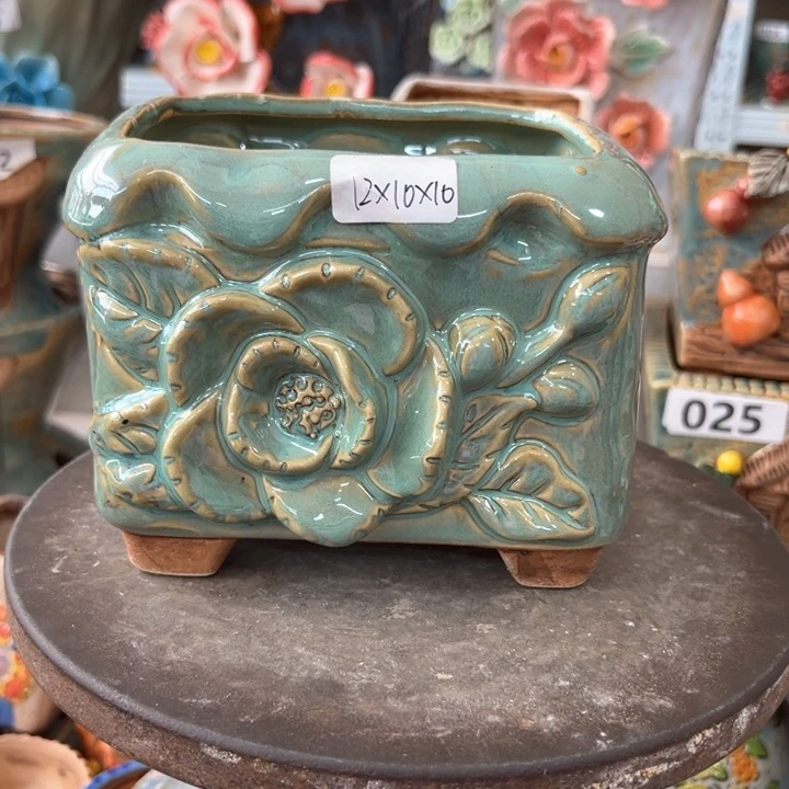紫砂花盆粗陶材质多肉花盆