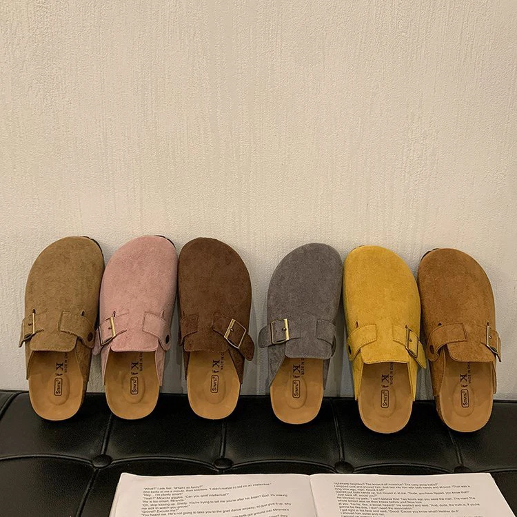 勃肯包头半拖鞋女2025新款春夏季复古懒人一脚蹬舒适外穿百搭女鞋