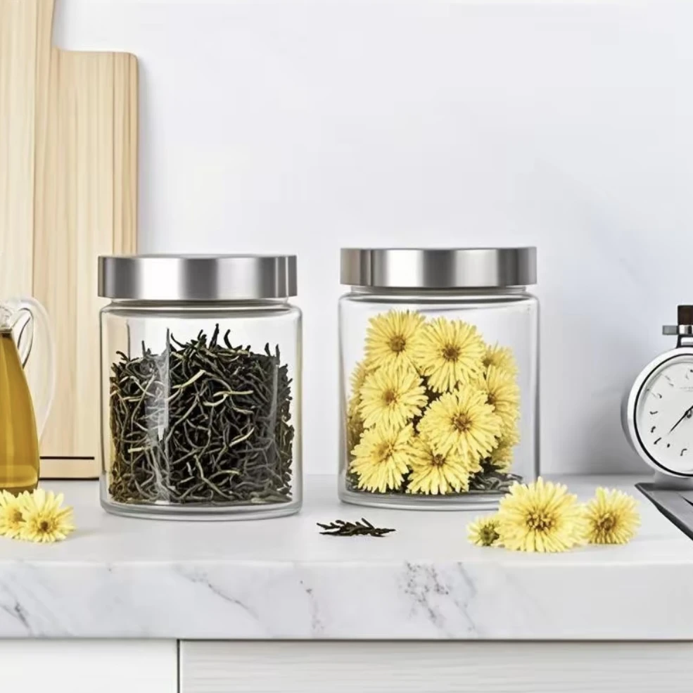 【950ml买一送一】玻璃密封糖果盒茶叶罐泡菜瓶防潮储物1089蜂蜜腌