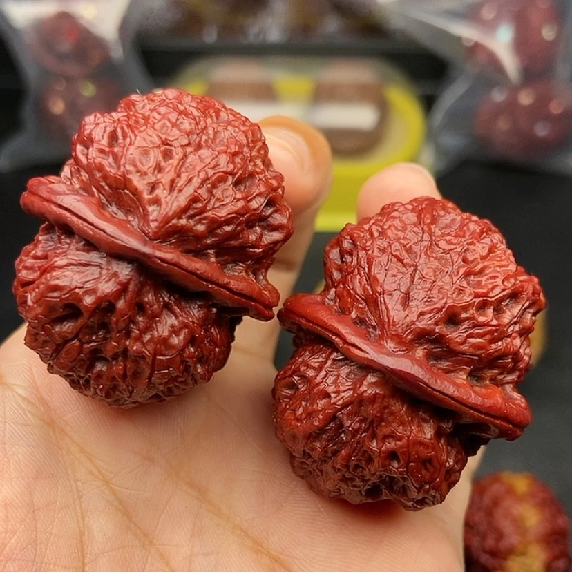 【闪购商品】把件文玩核桃41尺饕餮金蟾