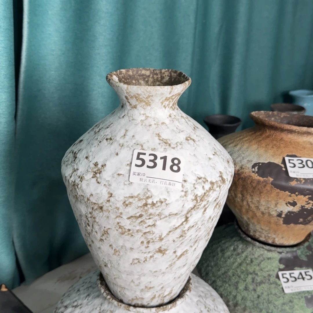 ^***·景德镇陶瓷景德镇高温花瓶编码5318高32口6默认无孔