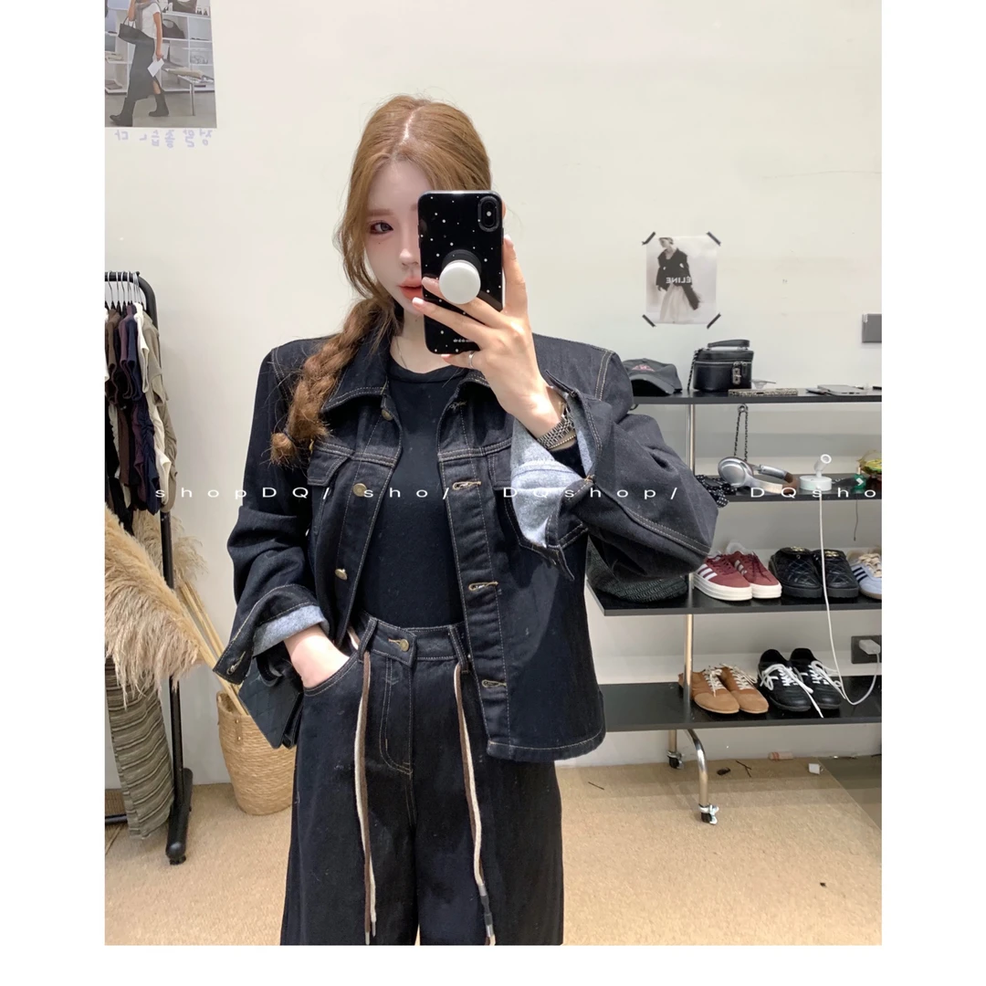 【 中央公园】 牛仔外套➕裤子加绒套装