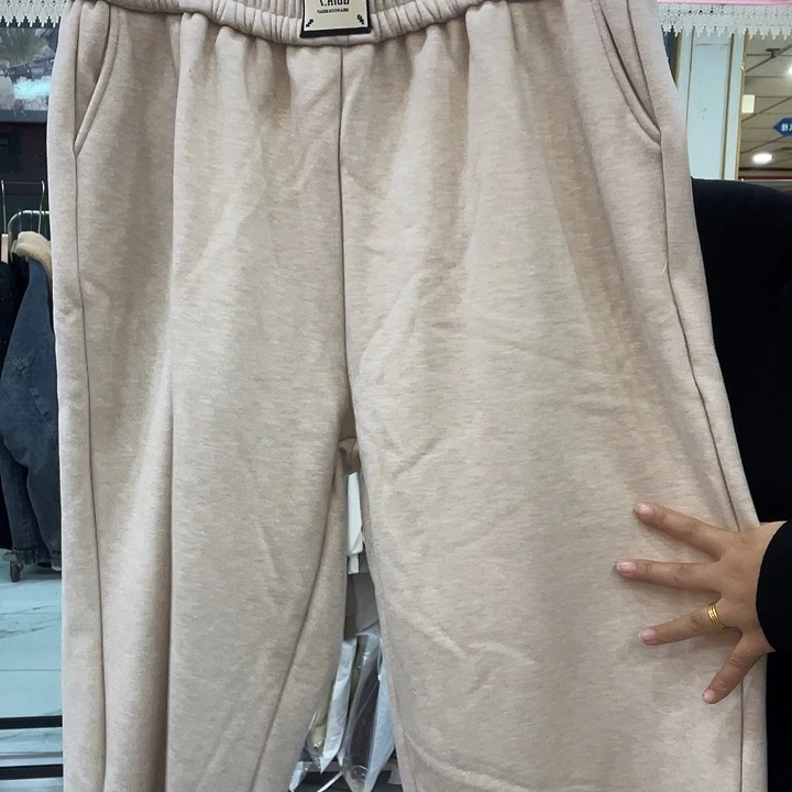 7码加绒加厚糯米裤