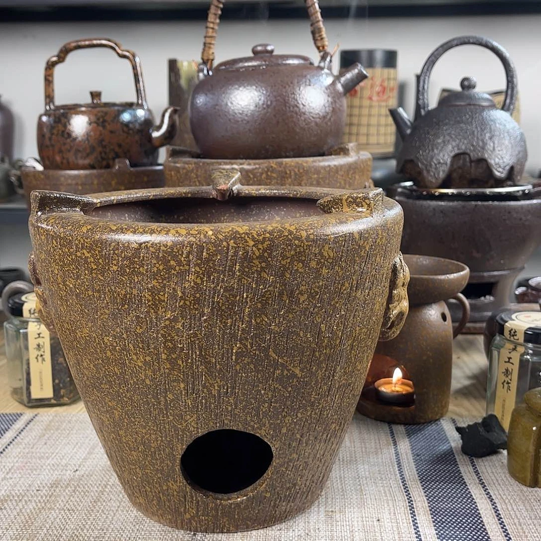 壶紫砂粗陶实用炭炉