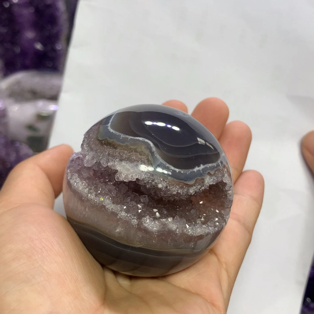紫晶摆件未镶嵌珠水晶