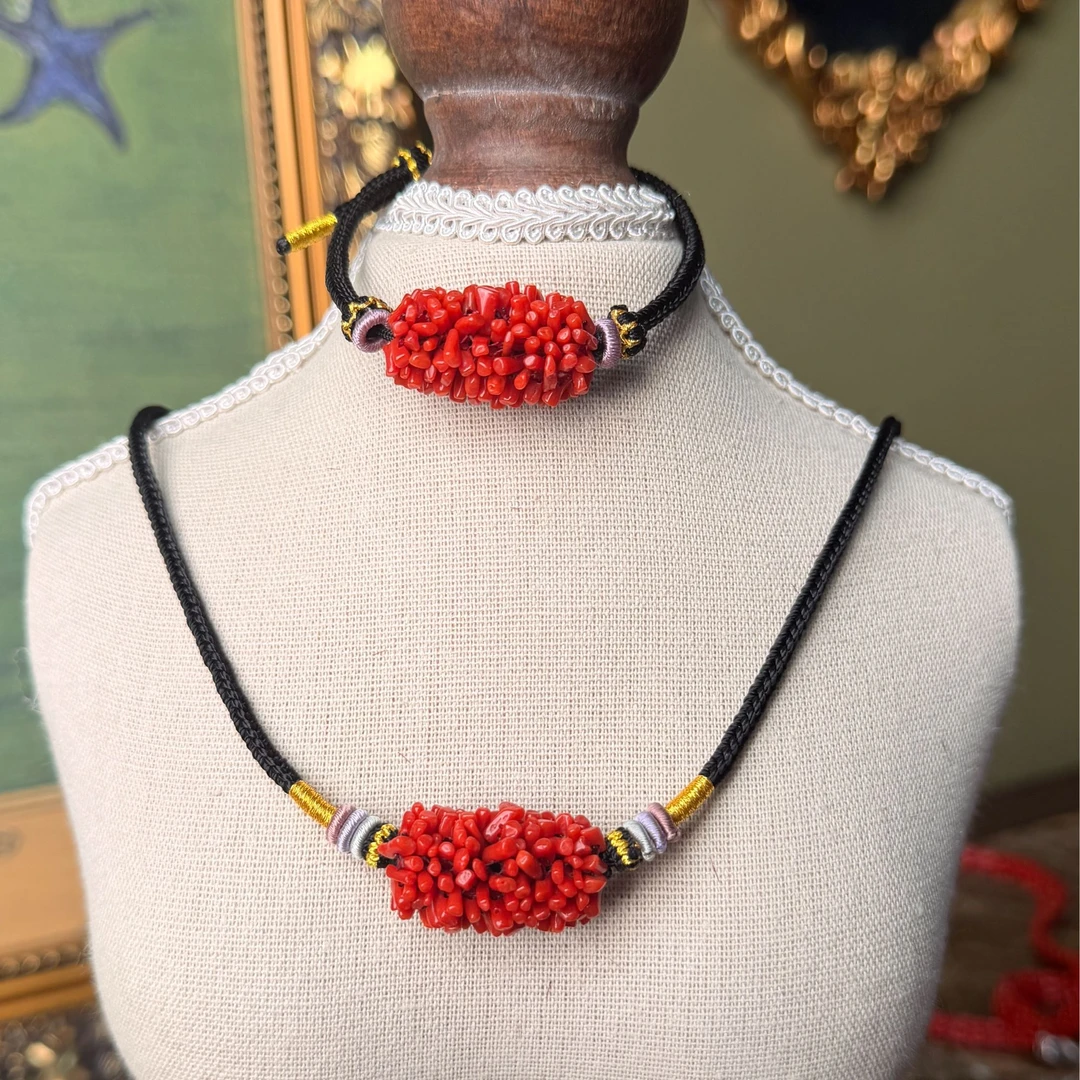 珊【雅蜜印象】高端订制珊瑚毛毛虫手链项链（多样性发货）