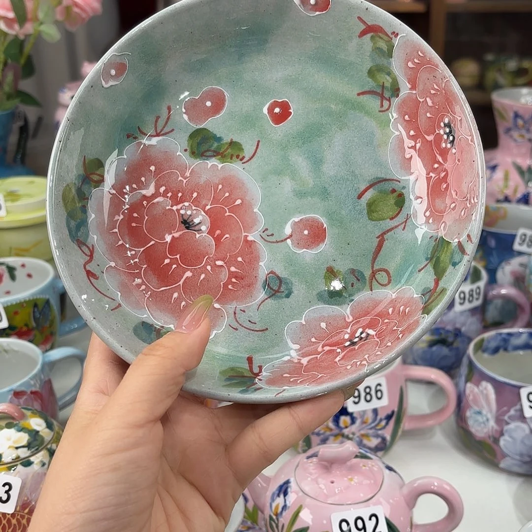 瓷片景德镇手绘高温釉下彩陶瓷茶具