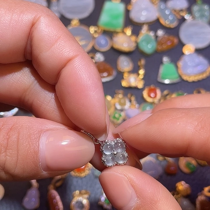 翡翠银S925镶嵌颈饰