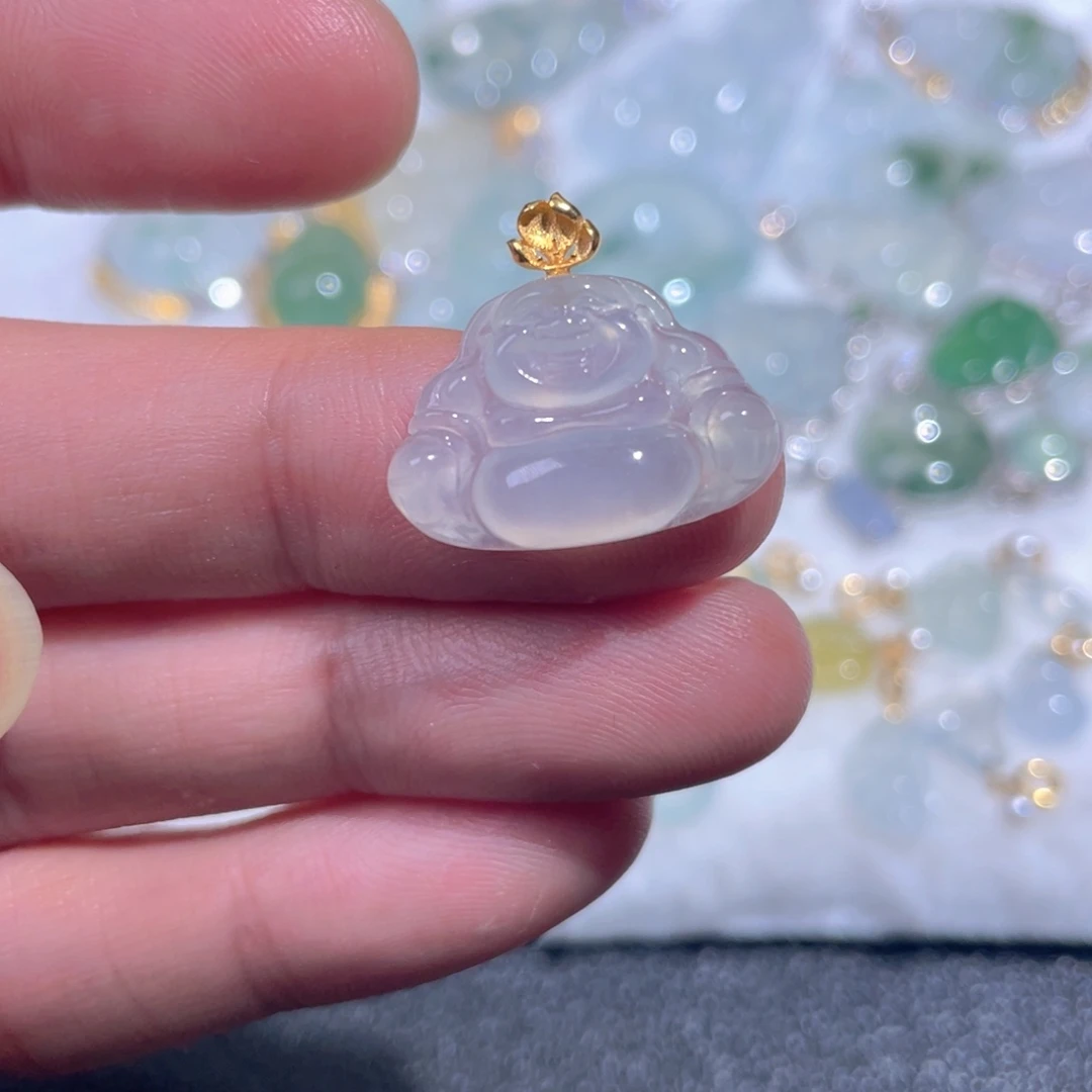 翡翠18K金镶嵌颈饰翡翠