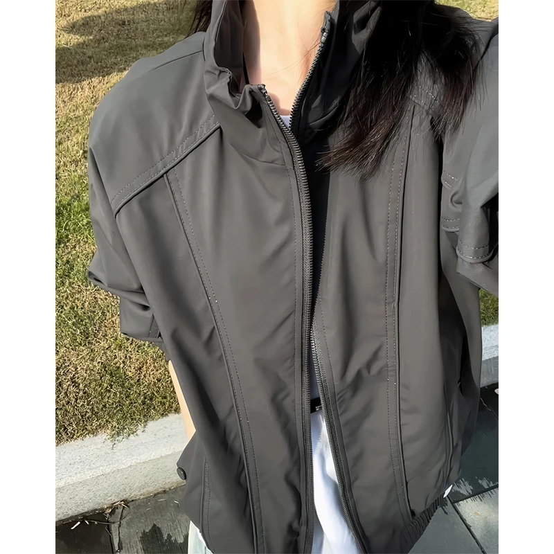 美式复古飞行员夹克男款春秋季解构设计感bomber廓形cleanfit外套