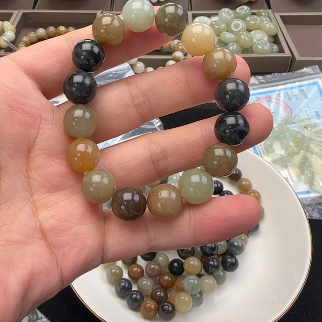 和田玉未镶嵌手链卡12楼兰微瑕疵，52