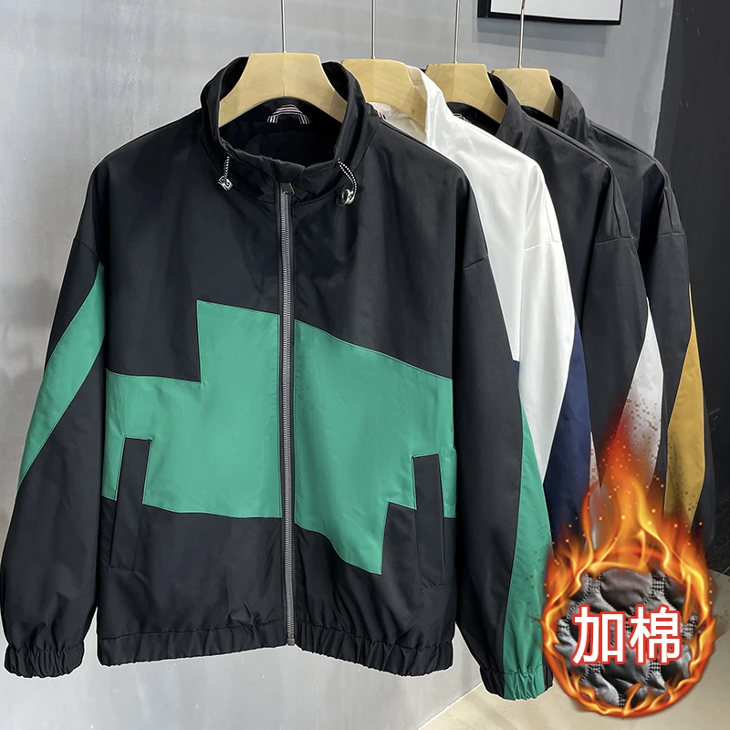 【现货现发】2025秋冬新款男士加棉加厚立领夹克宽松冲锋衣潮牌外套