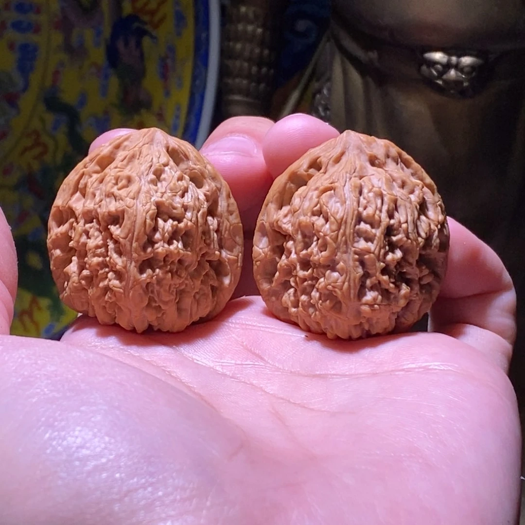 吊坠文玩核桃全品南疆石全家福小手捻 36 36 36