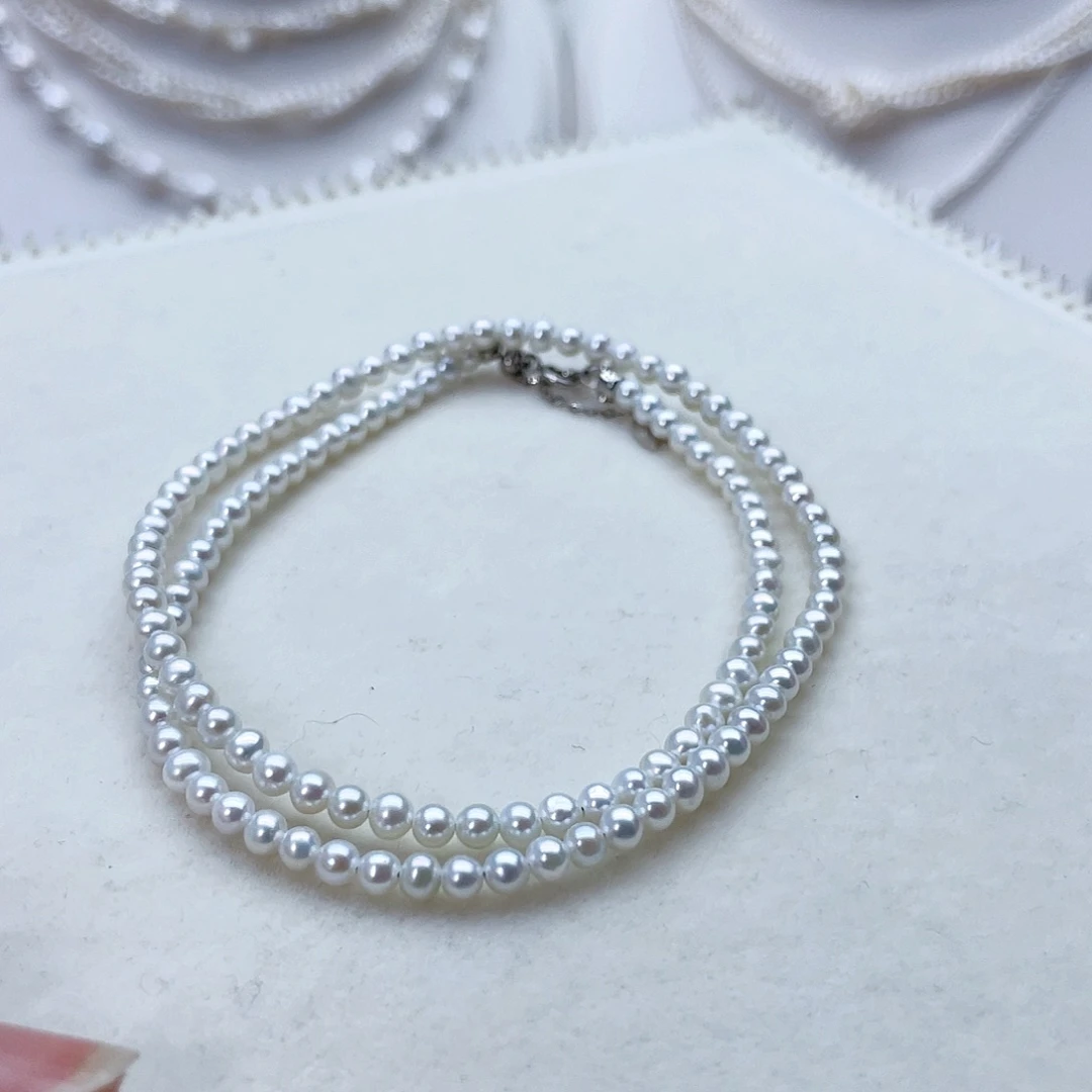 颈饰银S925镶嵌淡水珍珠～*珍