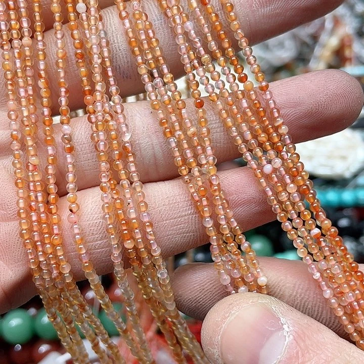 玛瑙/玉髓珠宝半成品未镶嵌一条2mm玛瑙