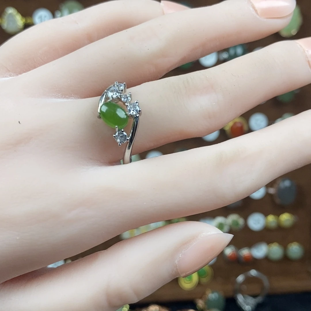 和田玉（碧玉）戒指合金