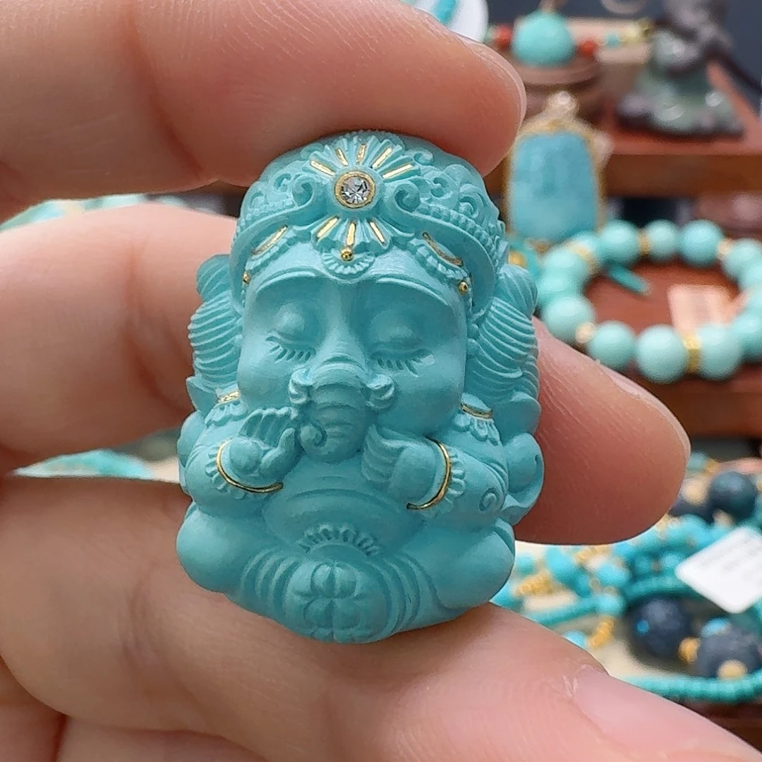 绿松石未镶嵌珠宝半成品