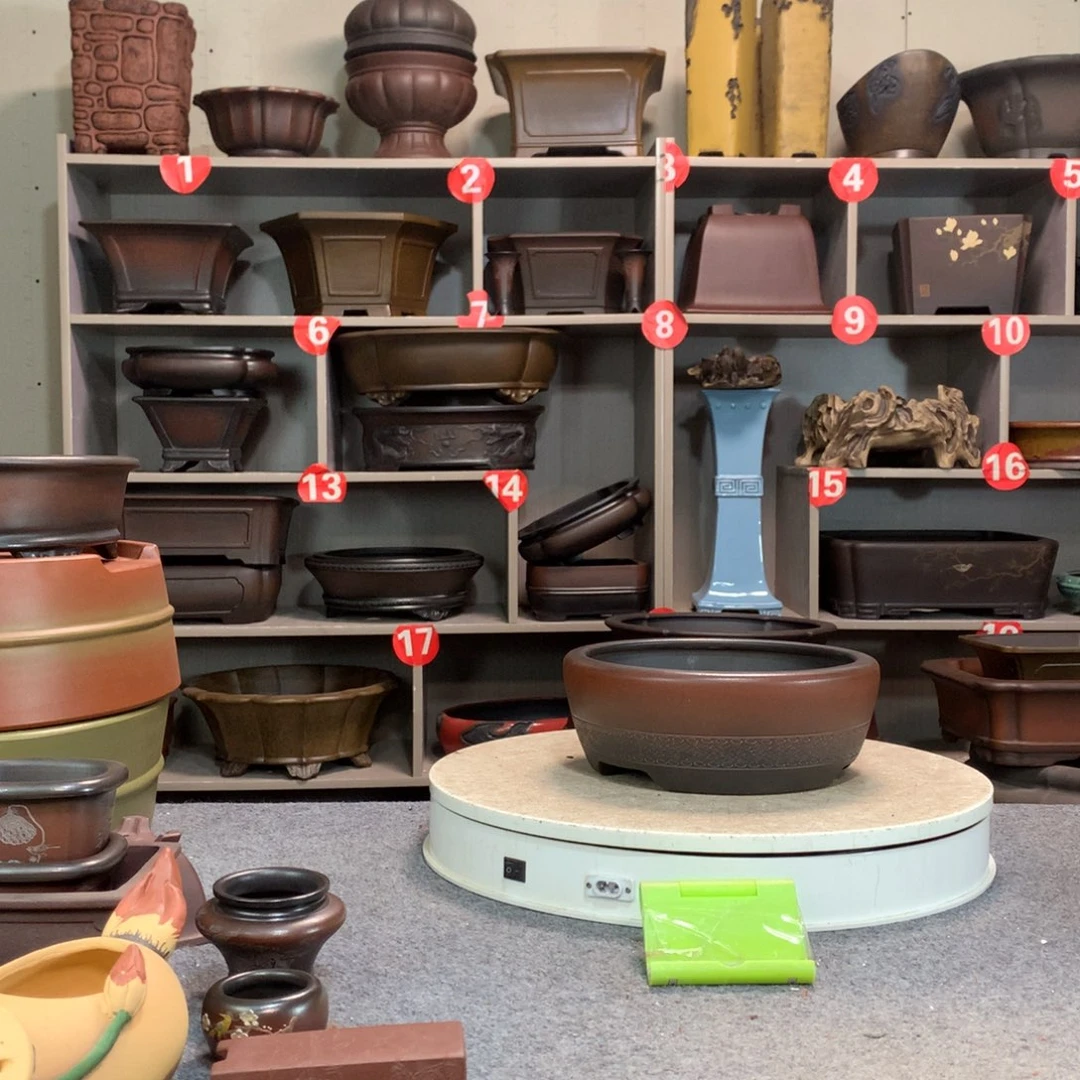 宜兴紫砂花盆精品