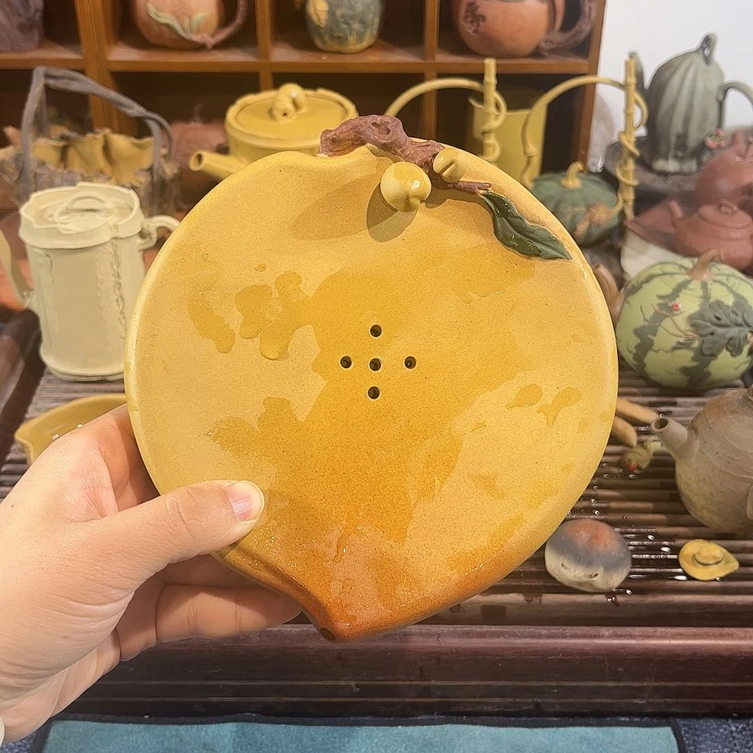 紫砂茶壶桃子壶承