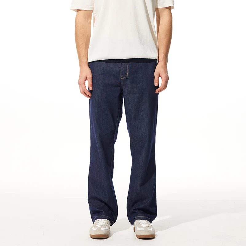 牛仔裤2025春夏单宁色爆款美式复古百搭休闲弹力宽松直筒长裤