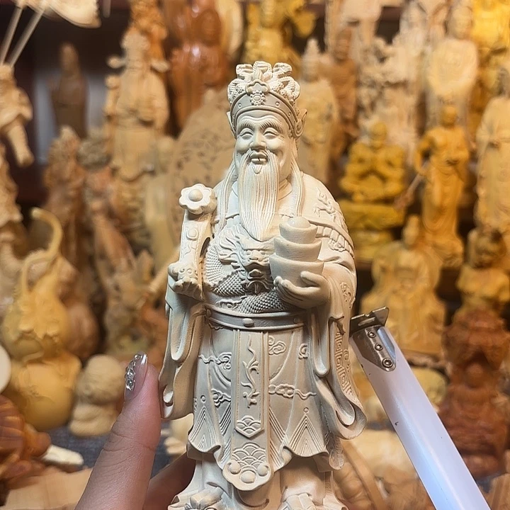 黄杨木黄杨木瑕疵财神