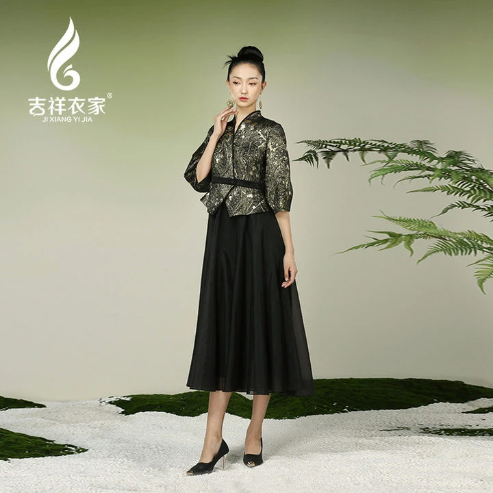 JIXIANGYIJIA/吉祥衣家关关雎鸠（连衣裙）942236813 新中式气质女